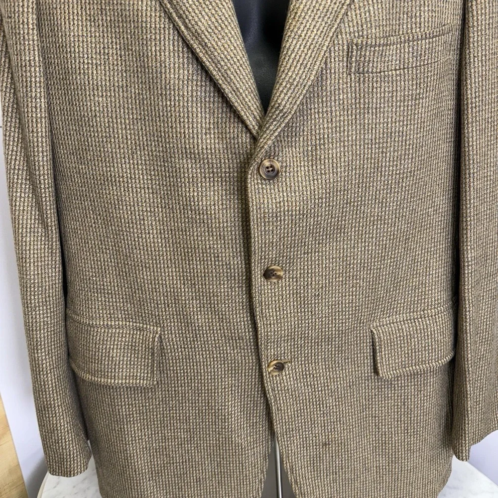 Cashmere South Wick Mens Sport Coat-42T Golden Brown Indiana Jones Professor‎